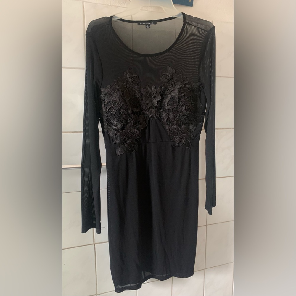 Black mesh dress..